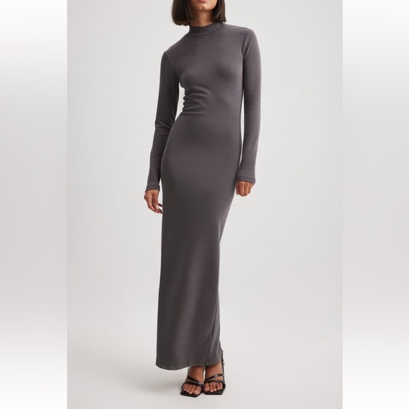 NA-KD Dresses & Skirts - NWT NA-KD Modal Maxi Collar Dress